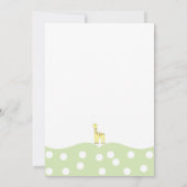 男女兼用なキリンの友人のベビーシャワーの招待 招待状 (裏面)