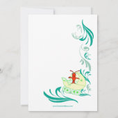 男女兼用なケージャンのベビーシャワー(白い) 招待状 (裏面)