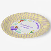 男女兼用なケージャンのベビー ペーパープレート (アングル)