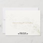 男女兼用なフクロウのベビーシャワーの招待状 招待状 (裏面)