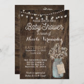 男女兼用なベビーの呼吸ベビーシャワーの招待状 招待状 (正面/裏面)