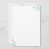 男女兼用なベビーは招待状を振りかけます 招待状 (裏面)