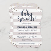 男女兼用なベビーは招待状を振りかけます 招待状 (正面/裏面)