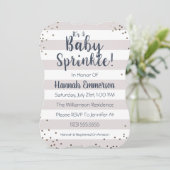 男女兼用なベビーは招待状を振りかけます 招待状 (スタンド正面)