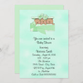 男女兼用なベビーシャワーの三重項の民族のベビー 招待状 (正面/裏面)