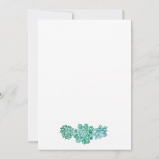 男女兼用な水気が多いベビーシャワーの招待状- 招待状 (裏面)