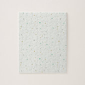 男女兼用な点-ティール(緑がかった色)の金ゴールドおよび灰色 ジグソーパズル (縦)