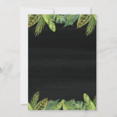 男女兼用な黒い金ゴールドのサファリのベビーシャワー 招待状 (裏面)