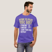 男女兼用のおしゃれなディスクゴルフアート Tシャツ (正面フル)