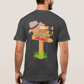 男女兼用の影があるキャラクターの印 Tシャツ (裏面)