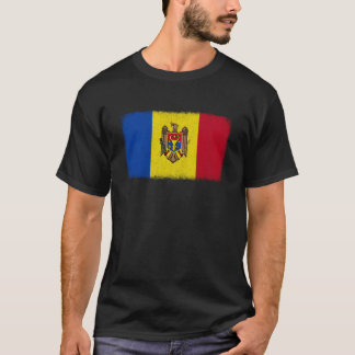 男女兼用キッズモルドバ国旗グラフィック Tシャツ