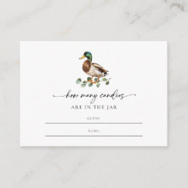 男女兼用キャンディーの赤ちゃんシャワー数をアヒル エンクロージャーカード