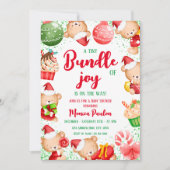 男女兼用クリスマス赤ちゃんシャワー招待状 招待状 (正面)