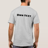 男女兼用グレー名入れTシャツ Tシャツ (裏面)