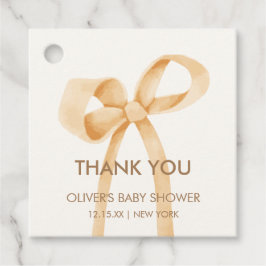 男女兼用シンプルBow Baby Shower フェイバータグ