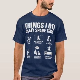 男女兼用スタンダードプードルデザイン Tシャツ