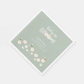 男女兼用デイジーフローラベビー開花 スタンダードランチョンナプキン (角)