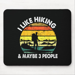 男女兼用ハイキングTシャツ アウトドア派 ハイカー 登山 マウスパッド