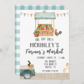 男女兼用ファーマーズマーケット誕生日招待状 招待状 (正面/裏面)