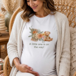 男女兼用フラワーとクマのベビーシャワー トライブレンドTシャツ