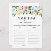 男女兼用フローラ名ベビーチューンゲーム 招待状 (正面/裏面)