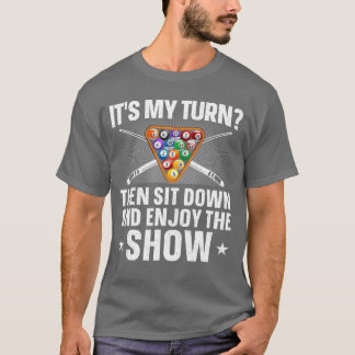 男女兼用プールアート キュー スポーツ プールプレイヤー Tシャツ