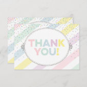 男女兼用ベビースプリンクサンキューカード サンキューカード (正面/裏面)