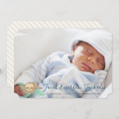 男女兼用ベビースロットベビー写真のお知らせ 案内状 (正面/裏面)