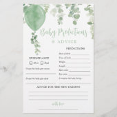 男女兼用ベビー予測アドバイスカード (正面)