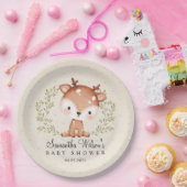 男女兼用ベビー子鹿の赤ちゃんシャワー ペーパープレート (パーティー)