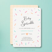 男女兼用ベビー散水ベビーシャワー 招待状