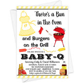男女兼用ベビー-Q BBQベビーシャワー 招待状