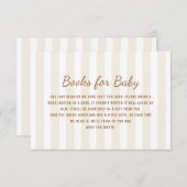 男女兼用ベージュ色ストライプベビー本 エンクロージャーカード (正面/裏面)