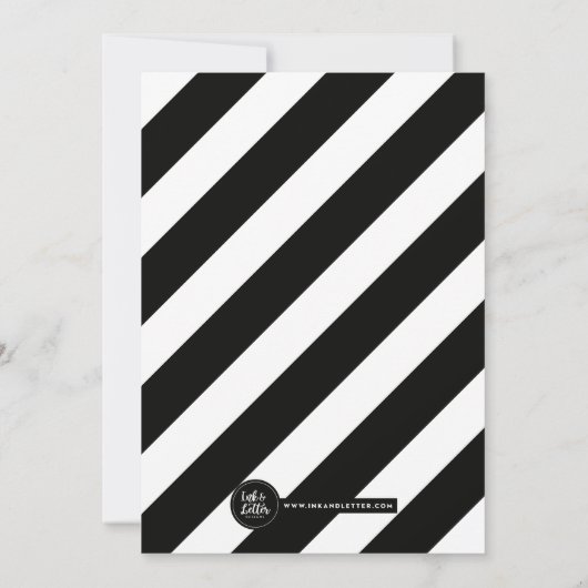 男女兼用ボディスーツ赤ちゃんシャワー招待状 (裏面)