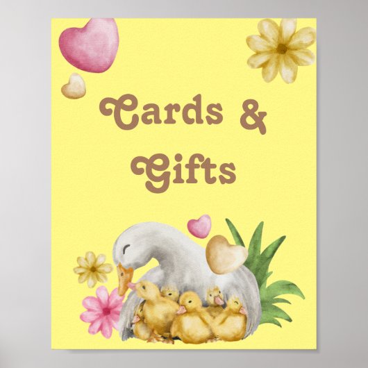 男女兼用ママとベビーかわいいカード&ギフト ポスター (正面)