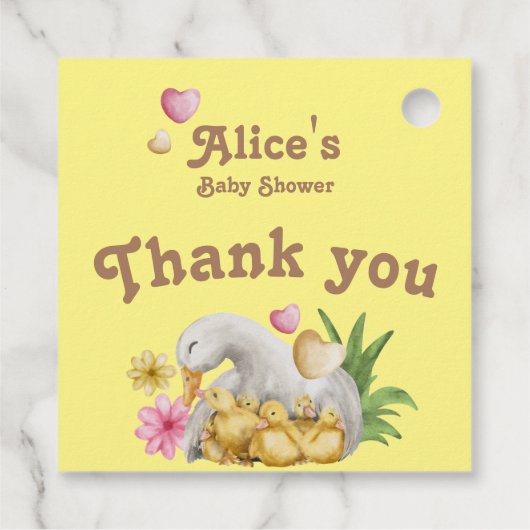 男女兼用ママとベビーかわいい赤ちゃんシャワー フェイバータグ (裏面)