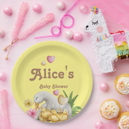 男女兼用ママとベビーかわいい赤ちゃんシャワー ペーパープレート (パーティー)