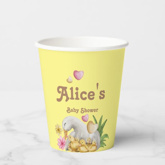 男女兼用ママとベビーかわいい赤ちゃんシャワー 紙コップ (正面)