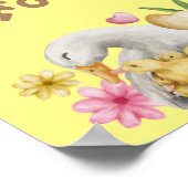 男女兼用ママとベビーかわいい食べ物 ポスター (角)