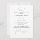 男女兼用モダンベビー象パーティー招待状 (裏面)