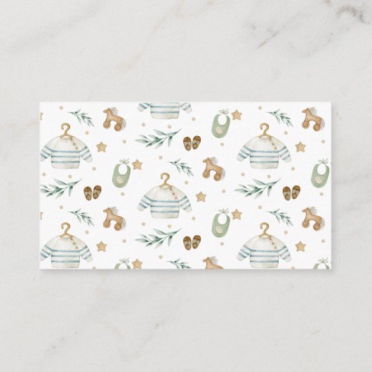 男女兼用ヴィンテージおもちゃおむつラッフル エンクロージャーカード (裏面)