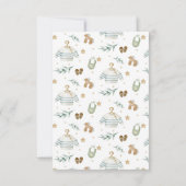 男女兼用ヴィンテージおもちゃ赤ちゃんシャワー サンキューカード (裏面)