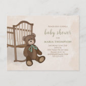 男女兼用ヴィンテージクラシック子供部屋テディベア 案内ポストカード (正面)