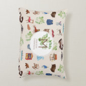 男女兼用ヴィンテージベビー子供部屋玩具パターン アクセントクッション (裏面(縦))