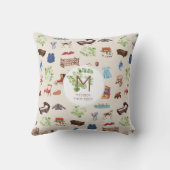 男女兼用ヴィンテージベビー子供部屋玩具パターン クッション (裏面)