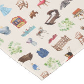 男女兼用ヴィンテージベビー子供部屋玩具パターン ショートテーブルランナー (コーナー)