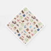 男女兼用ヴィンテージベビー子供部屋玩具パターン スタンダードランチョンナプキン (角)