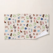 男女兼用ヴィンテージベビー子供部屋玩具パターン バスタオルセット (ハンドタオル)