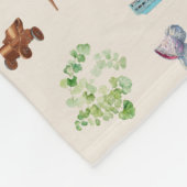 男女兼用ヴィンテージベビー子供部屋玩具パターン フリースブランケット (角)