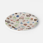 男女兼用ヴィンテージベビー子供部屋玩具パターン ペーパープレート (アングル)